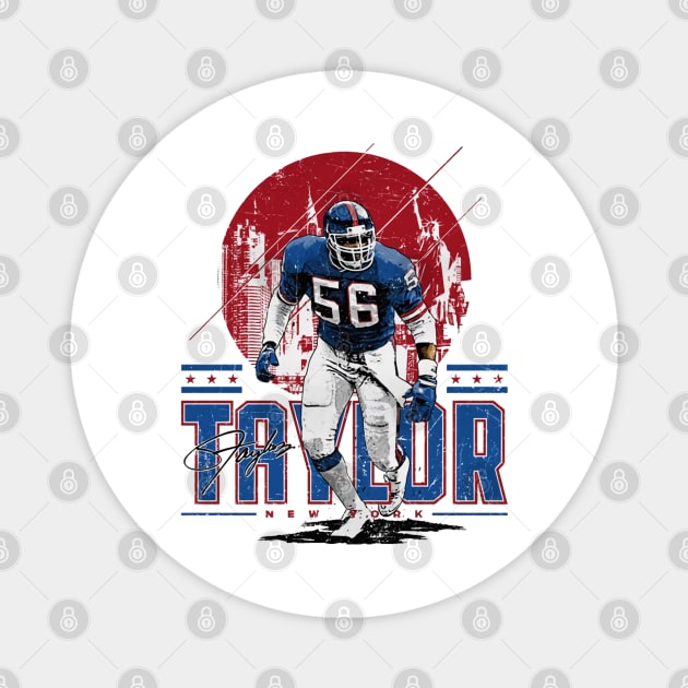 Lawrence Taylor New York G Skyline Magnet by Buya_Hamkac